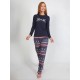 NBB Geyik Desenli Kadın Pijama Takımı Uzun Kol 66637 NBB Geyik Desenli Kadın Pijama Takımı Uzun Kol 66637