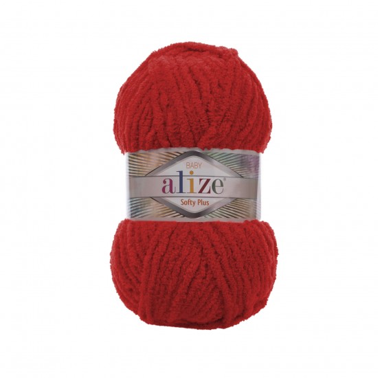 Alize Softy Plus Kırmızı El Örgü İpi 56 Alize Softy Plus Kırmızı El Örgü İpi 56