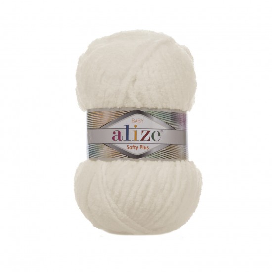 Alize Softy Plus Açık Krem El Örgü İpi 62 Alize Softy Plus Açık Krem El Örgü İpi 62