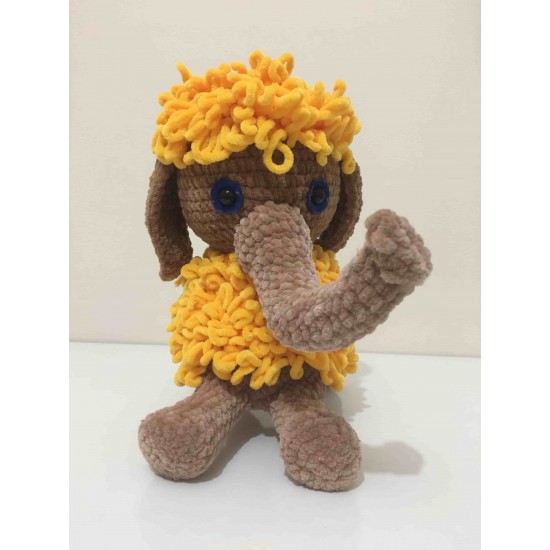 Doğal Örgü Amigurumi Oyuncak Fil