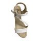 Ay & Mina Zenne Dolgu Topuk Platformlu Kadın Sandalet - Beyaz