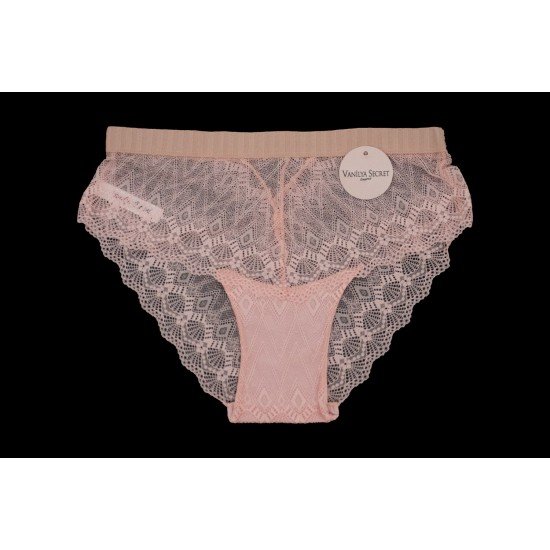 Vanilya Secret Dantel Lastikli Pamuklu Pembe Bikini Külot Vanilya Secret Dantel Lastikli Pamuklu Pembe Bikini Külot