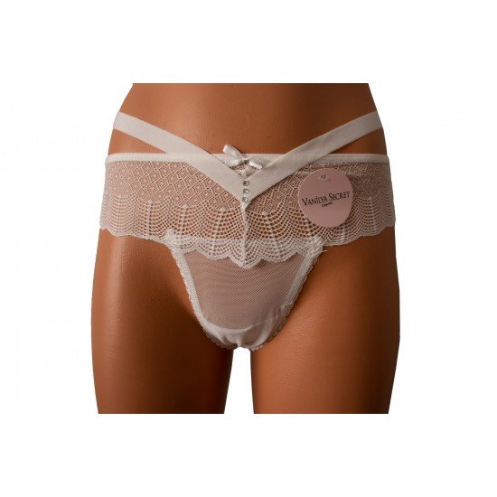 Vanilya Secret Fantezi Taşlı Pamuklu Beyaz Bikini Külot Vanilya Secret Fantezi Taşlı Pamuklu Beyaz Bikini Külot