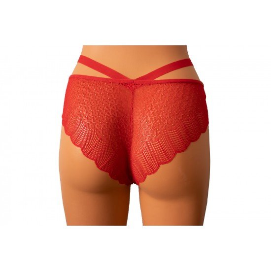 Vanilya Secret Fantezi Taşlı Pamuklu Kırmızı Bikini Külot Vanilya Secret Fantezi Taşlı Pamuklu Kırmızı Bikini Külot