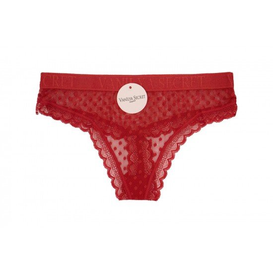 Vanilya Secret Lez Dantel Lastikli Kırmızı Tanga Vanilya Secret Lez Dantel Lastikli Kırmızı Tanga