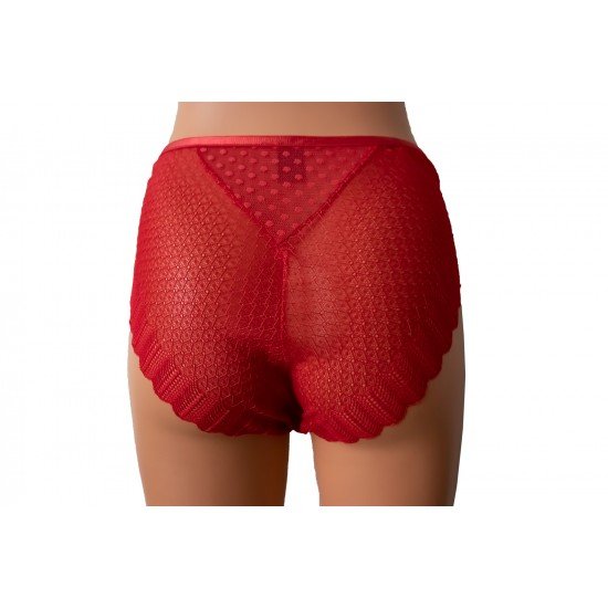 Vanilya Secret Asorti 1030 Pamuklu Kırmızı Yüksek Bel Bikini Külot