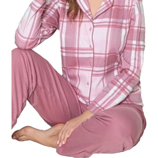 Aydoğan Kadın İnterlok Uzun Kollu Pijama Takımı 4539 Aydoğan Kadın İnterlok Uzun Kollu Pijama Takımı 4539