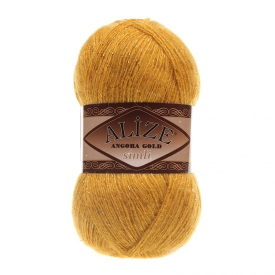 Alize Angora Gold Simli Safran El Örgü İpi 02 Alize Angora Gold Simli Safran El Örgü İpi 02