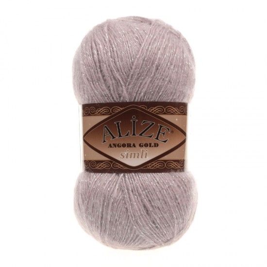 Alize Angora Gold Simli Gül Grisi El Örgü İpi 163 Alize Angora Gold Simli Gül Grisi El Örgü İpi 163