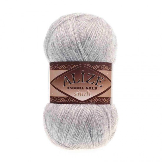 Alize Angora Gold Simli Açık Gri Melanj El Örgü İpi 208 Alize Angora Gold Simli Açık Gri Melanj El Örgü İpi 208