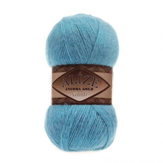 Alize Angora Gold Simli Turkuaz El Örgü İpi 245 Alize Angora Gold Simli Turkuaz El Örgü İpi 245