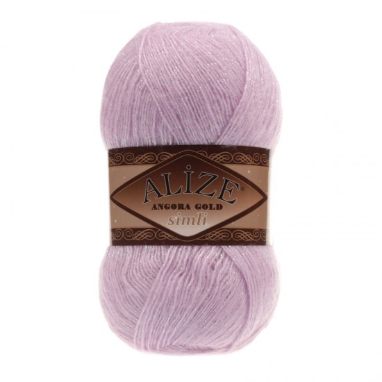 Alize Angora Gold Simli Lila El Örgü İpi 27 Alize Angora Gold Simli Lila El Örgü İpi 27
