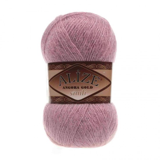 Alize Angora Gold Simli Pembe El Örgü İpi 295