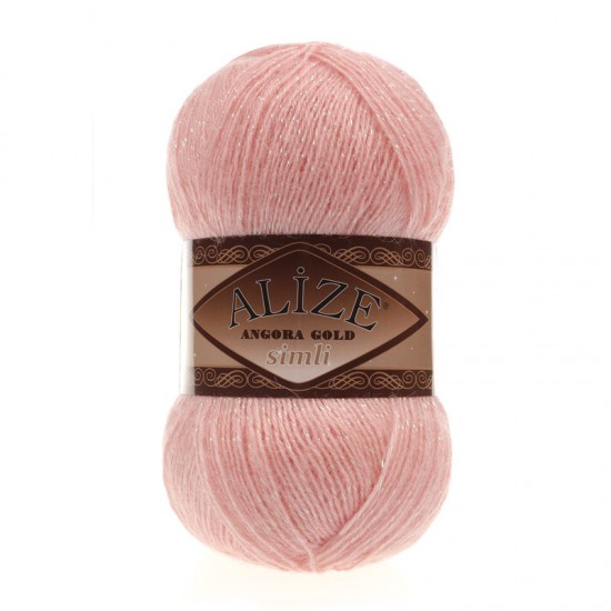 Alize Angora Gold Simli Gelin Pembesi El Örgü İpi 363 Alize Angora Gold Simli Gelin Pembesi El Örgü İpi 363