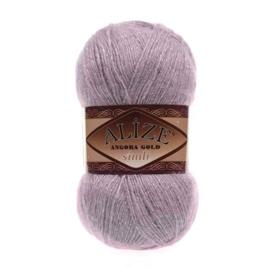 Alize Angora Gold Simli Lila El Örgü İpi 391 Alize Angora Gold Simli Lila El Örgü İpi 391