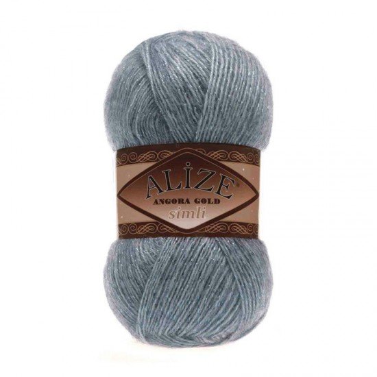 Alize Angora Gold Simli Açık Denim El Örgü İpi 665