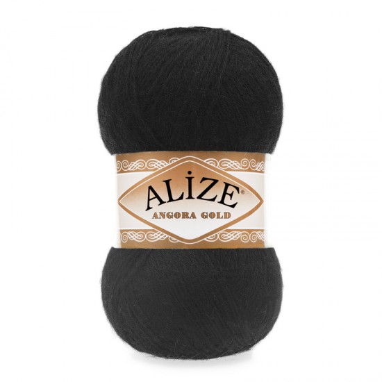 Alize Angora Gold Siyah El Örgü İpi 60 Alize Angora Gold Siyah El Örgü İpi 60