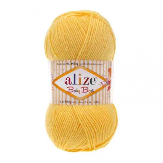 Alize Baby Best Sarı El Örgü İpi 113 Alize Baby Best Sarı El Örgü İpi 113