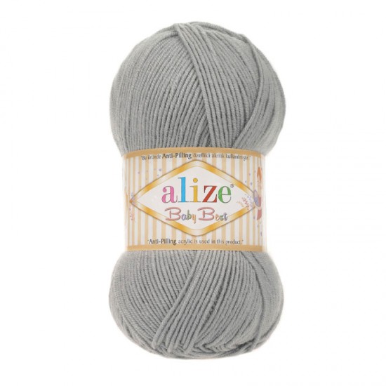 Alize Baby Best Gri El Örgü İpi 344 Alize Baby Best Gri El Örgü İpi 344