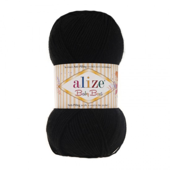Alize Baby Best Siyah El Örgü İpi 60 Alize Baby Best Siyah El Örgü İpi 60