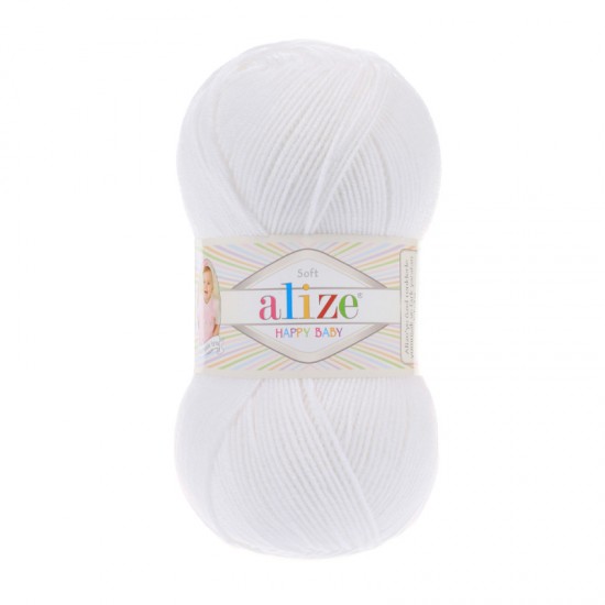 Alize Happy Baby Beyaz El Örgü İpi 55 Alize Happy Baby Beyaz El Örgü İpi 55