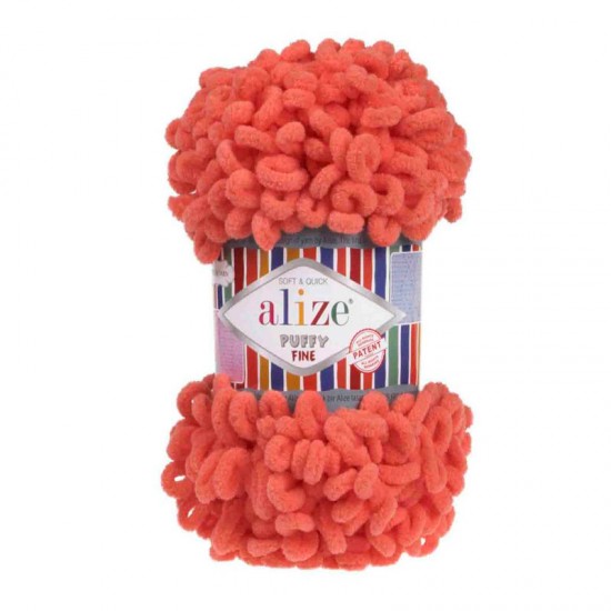 Alize Puffy Fine Nar Çiçeği El Örgü İpi 526 Alize Puffy Fine Nar Çiçeği El Örgü İpi 526