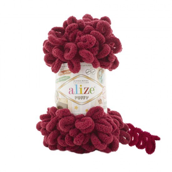 Alize Puffy Vişne El Örgü İpi 107 Alize Puffy Vişne El Örgü İpi 107