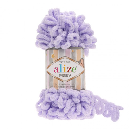 Alize Puffy Açık Lavanta El Örgü İpi 146 Alize Puffy Açık Lavanta El Örgü İpi 146