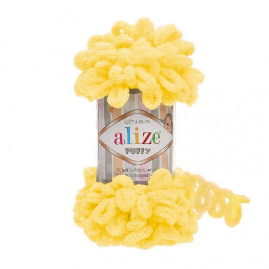 Alize Puffy Sarı El Örgü İpi 216 Alize Puffy Sarı El Örgü İpi 216