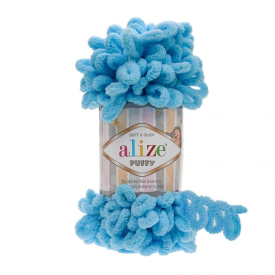 Alize Puffy Turkuaz El Örgü İpi 287 Alize Puffy Turkuaz El Örgü İpi 287
