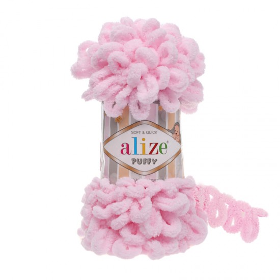 Alize Puffy Bebe Pembe El Örgü İpi 31 Alize Puffy Bebe Pembe El Örgü İpi 31
