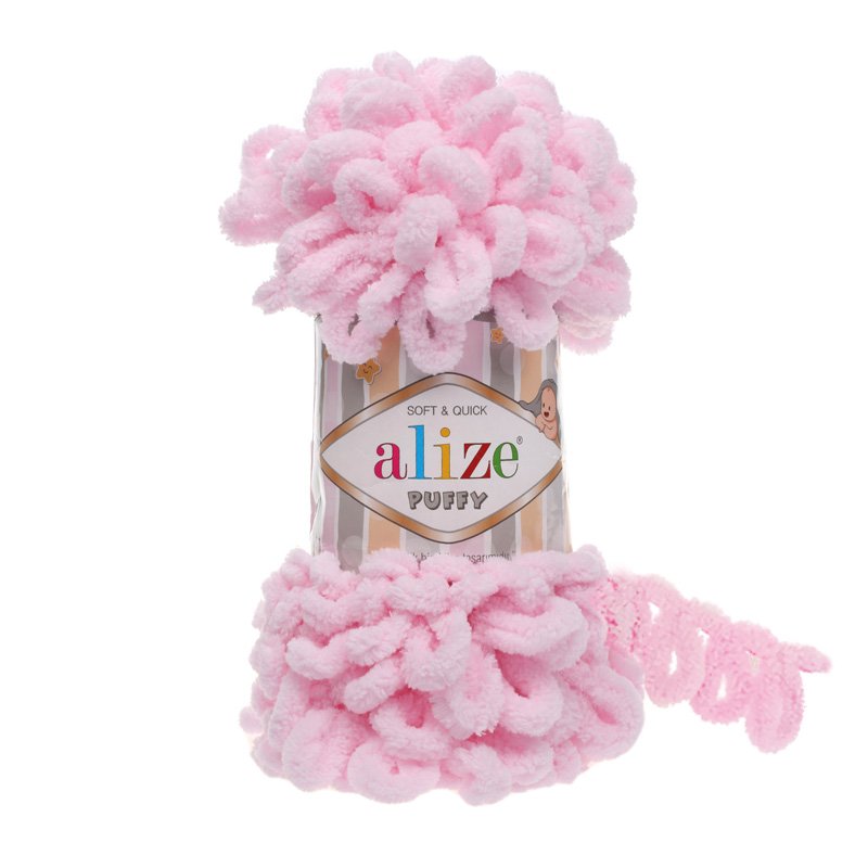 Alize Puffy Bebe Pembe El Örgü İpi 31 Alize Puffy Bebe Pembe El Örgü İpi 31