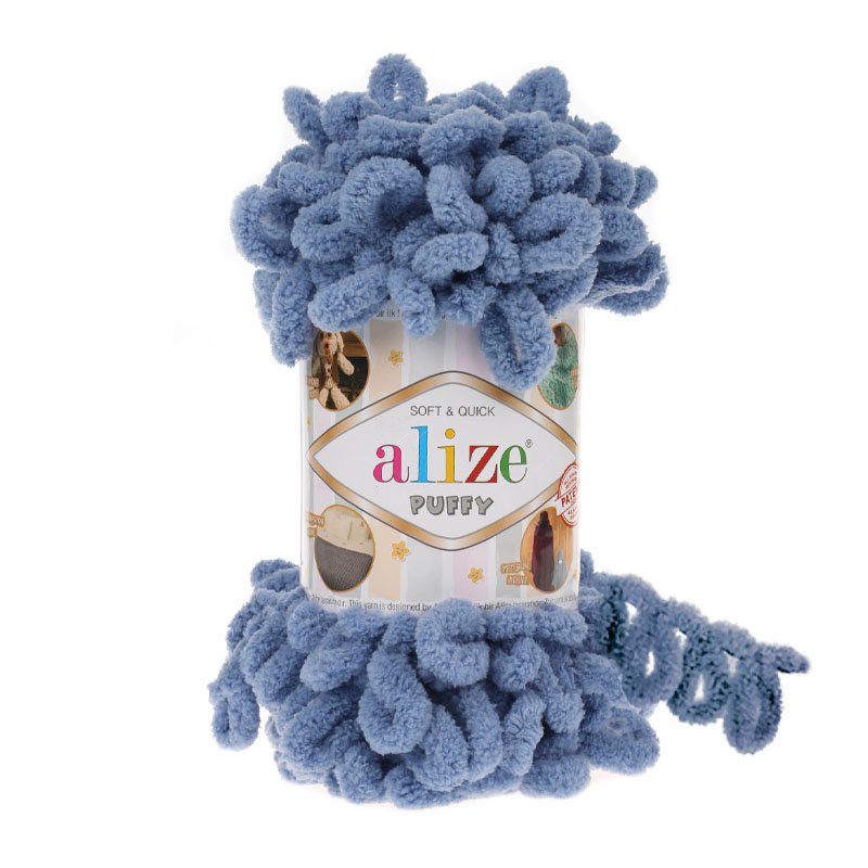 Alize Puffy Mavi El Örgü İpi 374 Alize Puffy Mavi El Örgü İpi 374