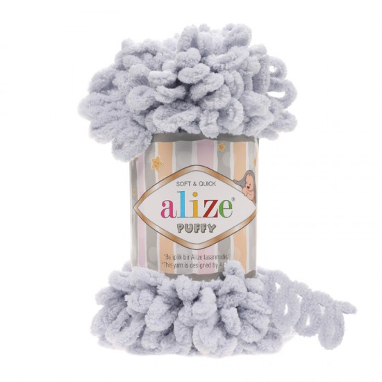 Alize Puffy Gri El Örgü İpi 416 Alize Puffy Gri El Örgü İpi 416