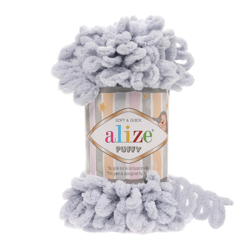 Alize Puffy Gri El Örgü İpi 416 Alize Puffy Gri El Örgü İpi 416