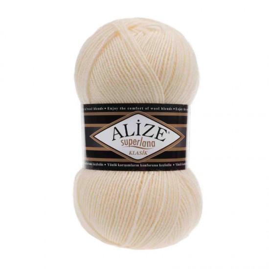 Alize Superlana Klasik Krem El Örgü İpi 01 Alize Superlana Klasik Krem El Örgü İpi 01
