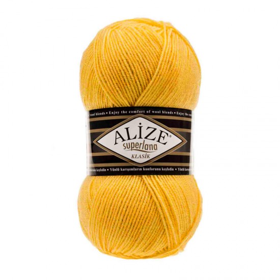 Alize Superlana Klasik Sarı El Örgü İpi 488 Alize Superlana Klasik Sarı El Örgü İpi 488