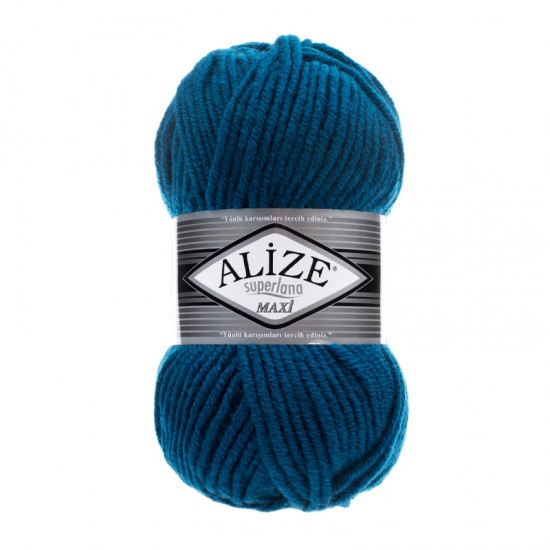 Alize Superlana Maxi Mikanos Mavi El Örgü İpi 155 Alize Superlana Maxi Mikanos Mavi El Örgü İpi 155