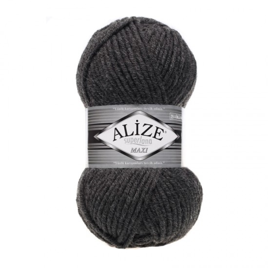 Alize Superlana Maxi Koyu Gri Melanj El Örgü İpi 196 Alize Superlana Maxi Koyu Gri Melanj El Örgü İpi 196