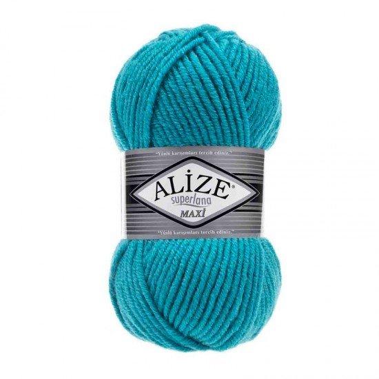 Alize Superlana Maxi Turkuaz El Örgü İpi 287 Alize Superlana Maxi Turkuaz El Örgü İpi 287