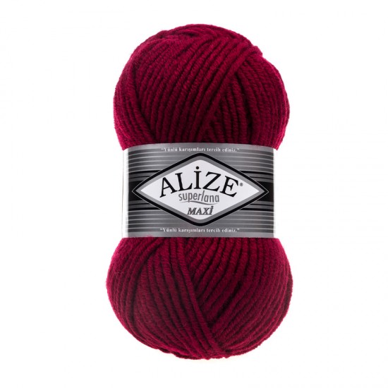Alize Superlana Maxi Vişne El Örgü İpi 390 Alize Superlana Maxi Vişne El Örgü İpi 390