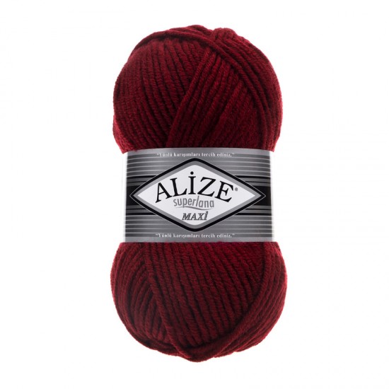 Alize Superlana Maxi Bordo El Örgü İpi 57 Alize Superlana Maxi Bordo El Örgü İpi 57