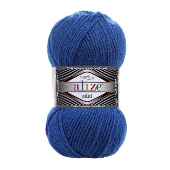 Alize Superlana Midi Saks Mavi El Örgü İpi 141 Alize Superlana Midi Saks Mavi El Örgü İpi 141