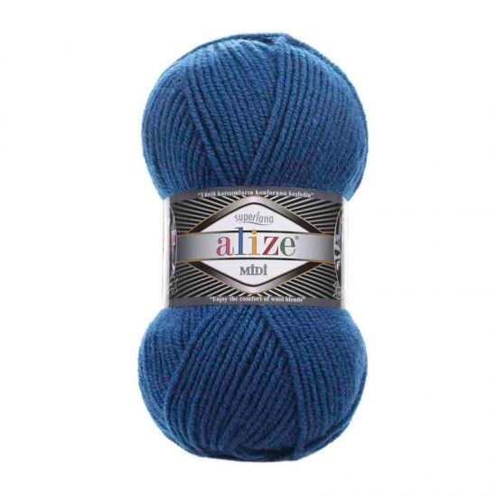 Alize Superlana Midi Mikanos Mavi El Örgü İpi 155 Alize Superlana Midi Mikanos Mavi El Örgü İpi 155