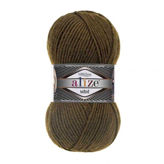 Alize Superlana Midi Yağ Yeşili El Örgü İpi 214 Alize Superlana Midi Yağ Yeşili El Örgü İpi 214