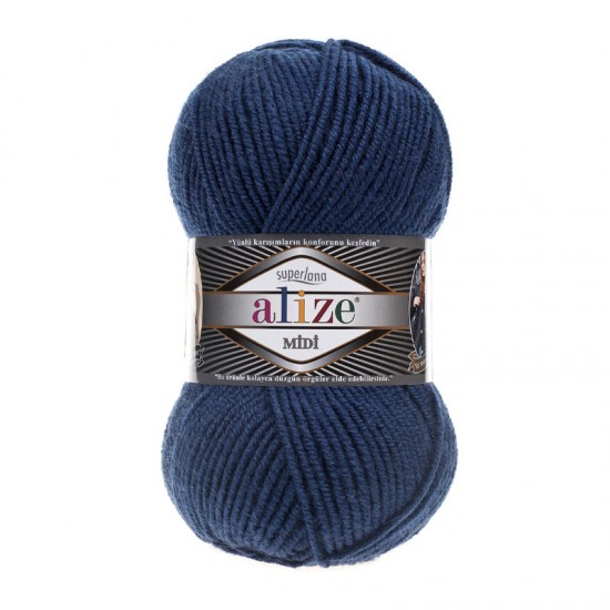 Alize Superlana Midi Blueberry El Örgü İpi 215 Alize Superlana Midi Blueberry El Örgü İpi 215