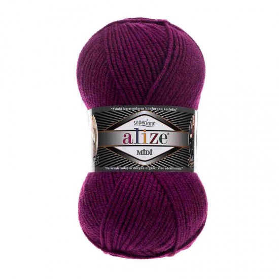 Alize Superlana Midi Fuşya El Örgü İpi 50 Alize Superlana Midi Fuşya El Örgü İpi 50
