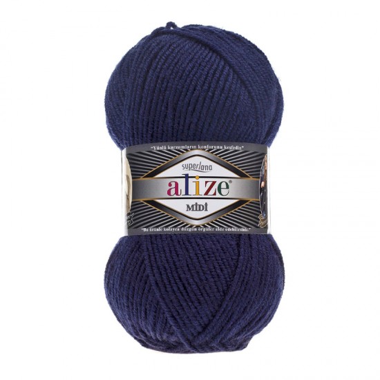Alize Superlana Midi Lacivert El Örgü İpi 58 Alize Superlana Midi Lacivert El Örgü İpi 58