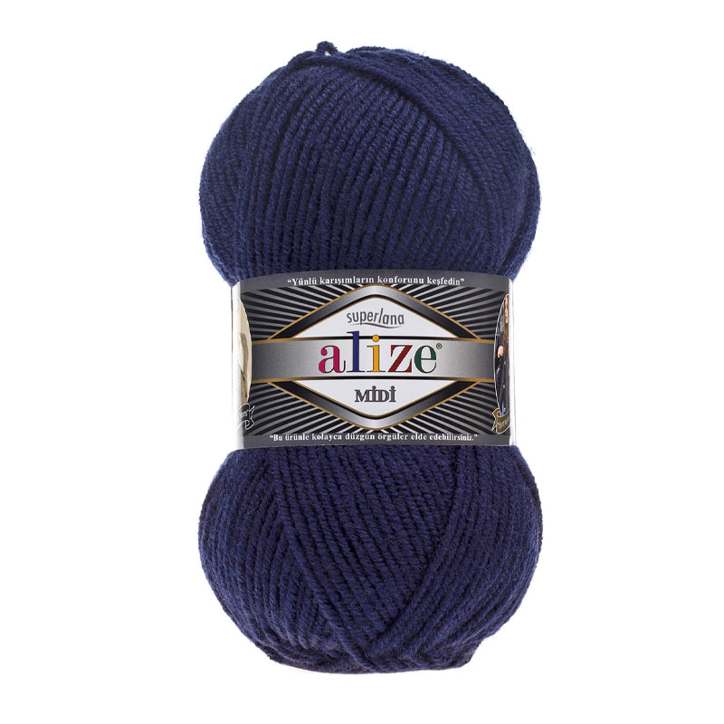 Alize Superlana Midi Lacivert El Örgü İpi 58 Alize Superlana Midi Lacivert El Örgü İpi 58