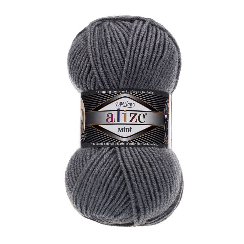 Alize Superlana Midi Kömür Grisi El Örgü İpi 87 Alize Superlana Midi Kömür Grisi El Örgü İpi 87